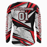 Maxcorners Red Dirt Bike Racing Jersey Upf30+ Motocross Shirt Men Kid Women Off-Road Jersey MT2709