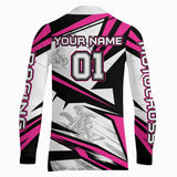 Maxcorners Pink Dirt Bike Racing Jersey Upf30+ Motocross Shirt Men Kid Women Off-Road Jersey MT2709