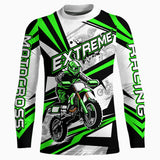 Maxcorners Green Dirt Bike Racing Jersey Upf30+ Motocross Shirt Men Kid Women Off-Road Jersey MT2709
