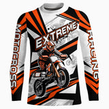Maxcorners Orange Dirt Bike Racing Jersey Upf30+ Motocross Shirt Men Kid Women Off-Road Jersey MT2709
