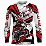 Maxcorners Red Dirt Bike Racing Jersey Upf30+ Motocross Shirt Men Kid Women Off-Road Jersey MT2709