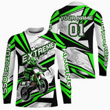 Maxcorners Green Dirt Bike Racing Jersey Upf30+ Motocross Shirt Men Kid Women Off-Road Jersey MT2709