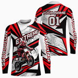 Maxcorners Red Dirt Bike Racing Jersey Upf30+ Motocross Shirt Men Kid Women Off-Road Jersey MT2709