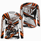 Maxcorners Orange Dirt Bike Racing Jersey Upf30+ Motocross Shirt Men Kid Women Off-Road Jersey MT2709