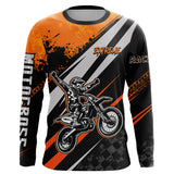 Maxcorners Dirt Bike MX Racing Jersey Orange Upf30+ Motocross Shirt Women Kid Off-Road Shirt MT2709