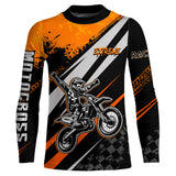 Maxcorners Dirt Bike MX Racing Jersey Orange Upf30+ Motocross Shirt Women Kid Off-Road Shirt MT2709