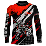 Maxcorners Dirt Bike MX Racing Jersey Red Upf30+ Motocross Shirt Women Kid Off-Road Shirt MT2709