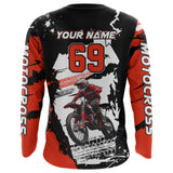Maxcorners Dirt Bike Racing Jersey Red Upf30+ Motocross Shirt Men Kid Women Off-Road Jersey MT2709
