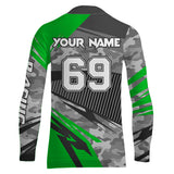 Maxcorners Motocross Racing Jersey Green Upf30+ Dirt Bike Off-Road Shirt Motorcycle Kid Men Women MT2709