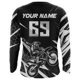 Maxcorners Motocross Jersey Kid Men Women Upf30+ White Racing Dirt Bike Shirt Off-Road Motorcycle MT2709