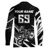 Maxcorners Motocross Jersey Kid Men Women Upf30+ White Racing Dirt Bike Shirt Off-Road Motorcycle MT2709