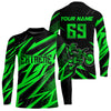 Maxcorners Motocross Jersey Kid Men Women Upf30+ Green Racing Dirt Bike Shirt Off-Road Motorcycle MT2709
