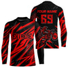 Maxcorners Motocross Jersey Kid Men Women Upf30+ Red Racing Dirt Bike Shirt Off-Road Motorcycle MT2709