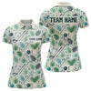 Maxcorners Palm Leaves Golf Polo Shirt Custom Golf Shirts for Men and Women Team Golf Apparel