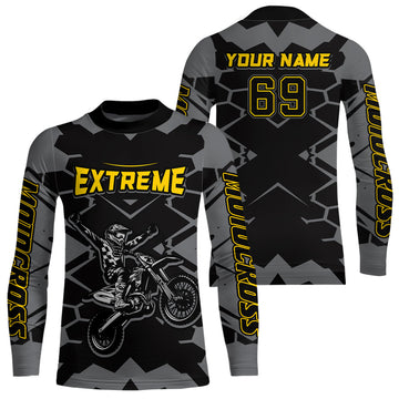 Maxcorners Motocross Racing Jersey Custom Dirt Bike Motorcycle Riding Shirt For Kid Men Women MT2709
