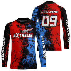 Maxcorners Motocross Racing Dirt Bike Jersey For Kid Men Women Motorcycle Shirt Upf30+ MT2709