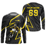 Maxcorners Custom Motocross Racing Jersey Yellow Dirt Bike Shirt Kid Men Women Off-road Shirt MT2709