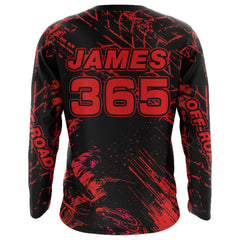 Maxcorners Motocross Racing Jersey Red Upf30+ Men Women Kid Dirt Bike Shirt Motorcycle Jersey MT2809