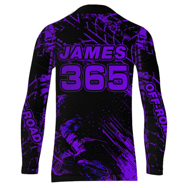 Maxcorners Motocross Racing Jersey Purple Upf30+ Men Women Kid Dirt Bike Shirt Motorcycle Jersey MT2809