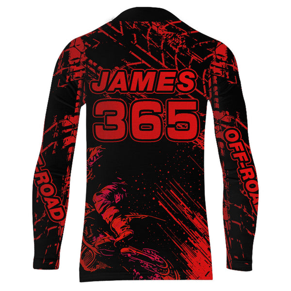 Maxcorners Motocross Racing Jersey Red Upf30+ Men Women Kid Dirt Bike Shirt Motorcycle Jersey MT2809