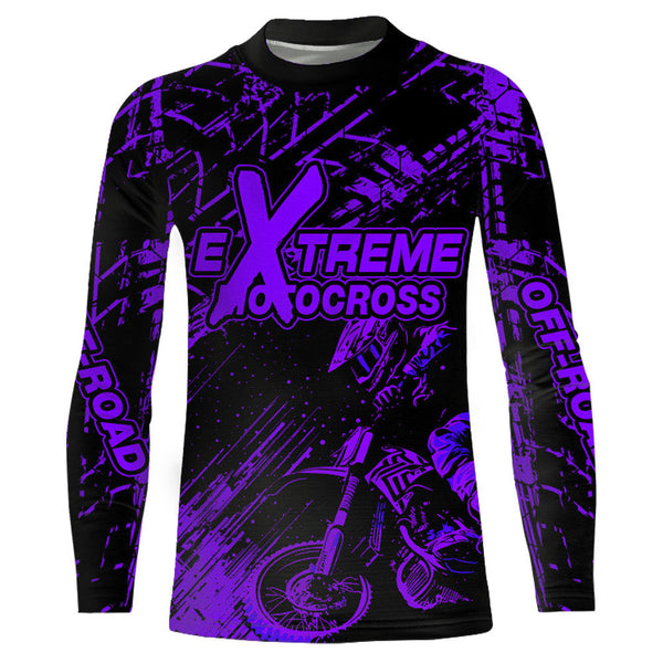 Maxcorners Motocross Racing Jersey Purple Upf30+ Men Women Kid Dirt Bike Shirt Motorcycle Jersey MT2809