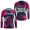 Maxcorners Pink Motocross Racing Jersey Upf30+ Off-road MX Racing Dirt Bike Jersey Kid Girl Women XM174 MT2809
