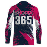 Maxcorners Pink Motocross Racing Jersey Upf30+ Off-road MX Racing Dirt Bike Jersey Kid Girl Women XM174 MT2809