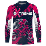 Maxcorners Pink Motocross Racing Jersey Upf30+ Off-road MX Racing Dirt Bike Jersey Kid Girl Women XM174 MT2809
