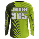 Maxcorners Green Motocross Racing Jersey Upf30+ Dirt Bike Shirt Motorcycle Men Kid Women XM176 MT2809