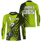 Maxcorners Green Motocross Racing Jersey Upf30+ Dirt Bike Shirt Motorcycle Men Kid Women XM176 MT2809