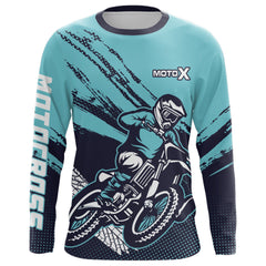 Maxcorners Motocross Racing Jersey Blue Upf30+ Dirt Bike Shirt Men Kid Women Motorcycle Jersey XM252 MT2809