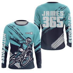 Maxcorners Motocross Racing Jersey Blue Upf30+ Dirt Bike Shirt Men Kid Women Motorcycle Jersey XM252 MT2809
