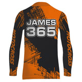 Maxcorners Orange Motocross Racing Jersey Men Kid Upf30+ Dirt Bike Off-Road Shirt MX Jersey MT2809