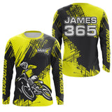 Maxcorners Yellow Motocross Racing Jersey Men Kid Upf30+ Dirt Bike Off-Road Shirt MX Jersey MT2809
