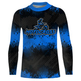 Maxcorners Racing Motocross Jersey Blue Upf30+ Dirt Bike Off-Road Youth Kid Men Motorcycle Shirt XM251 MT2809
