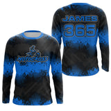 Maxcorners Racing Motocross Jersey Blue Upf30+ Dirt Bike Off-Road Youth Kid Men Motorcycle Shirt XM251 MT2809