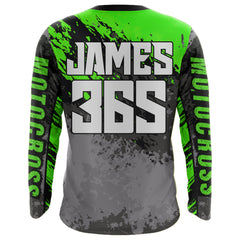 Maxcorners Motocross Racing Jersey Green Upf30+ Dirt Bike Shirt Men Women Kid MX Off-Road Jersey XM154 MT2809