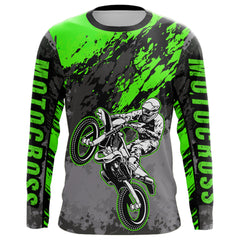 Maxcorners Motocross Racing Jersey Green Upf30+ Dirt Bike Shirt Men Women Kid MX Off-Road Jersey XM154 MT2809