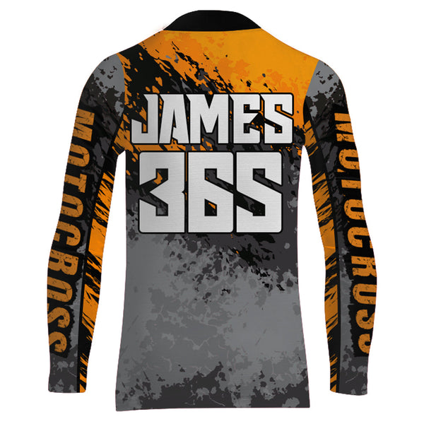 Maxcorners Motocross Racing Jersey Orange Upf30+ Dirt Bike Shirt Men Women Kid MX Off-Road Jersey XM154 MT2809