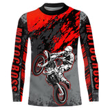 Maxcorners Motocross Racing Jersey Red Upf30+ Dirt Bike Shirt Men Women Kid MX Off-Road Jersey XM154 MT2809