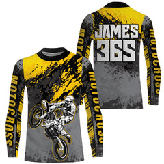 Maxcorners Motocross Racing Jersey Yellow Upf30+ Dirt Bike Shirt Men Women Kid MX Off-Road Jersey XM154 MT2809