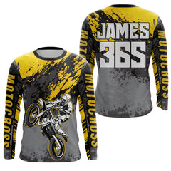 Maxcorners Motocross Racing Jersey Yellow Upf30+ Dirt Bike Shirt Men Women Kid MX Off-Road Jersey XM154 MT2809