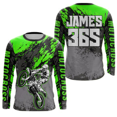 Maxcorners Motocross Racing Jersey Green Upf30+ Dirt Bike Shirt Men Women Kid MX Off-Road Jersey XM154 MT2809