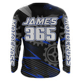 Maxcorners Blue Motocross Racing Jersey Upf30+ Dirt Bike Shirt Kids Women Men Off-road Jersey XM199 MT2809