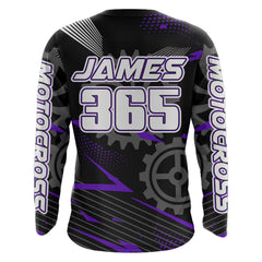 Maxcorners Purple Motocross Racing Jersey Upf30+ Dirt Bike Shirt Kids Women Men Off-road Jersey XM199 MT2809