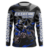 Maxcorners Blue Motocross Racing Jersey Upf30+ Dirt Bike Shirt Kids Women Men Off-road Jersey XM199 MT2809