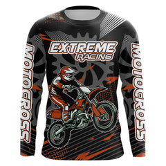 Maxcorners Orange Motocross Racing Jersey Upf30+ Dirt Bike Shirt Kids Women Men Off-road Jersey XM199 MT2809