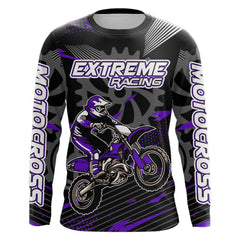 Maxcorners Purple Motocross Racing Jersey Upf30+ Dirt Bike Shirt Kids Women Men Off-road Jersey XM199 MT2809