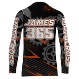 Maxcorners Orange Motocross Racing Jersey Upf30+ Dirt Bike Shirt Kids Women Men Off-road Jersey XM199 MT2809