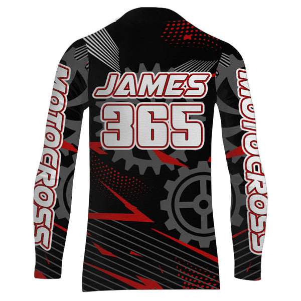 Maxcorners Red Motocross Racing Jersey Upf30+ Dirt Bike Shirt Kids Women Men Off-road Jersey XM199 MT2809